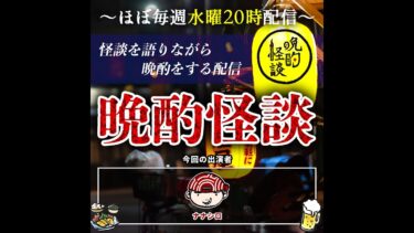 動画で見る⇒【晩酌怪談】毎週水曜は定期配信！お酒を飲みながら視聴者投稿の実話怪談を語っていく！【108】【2024年6月26日】【七四六家】