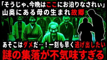 【ゆっくりシルエット】【怖い話】高齢の母のために山奥にあるという生まれ故郷の集落へ里帰り…住人たちが何かおかしい…謎の集落が不気味すぎる【ゆっくり】