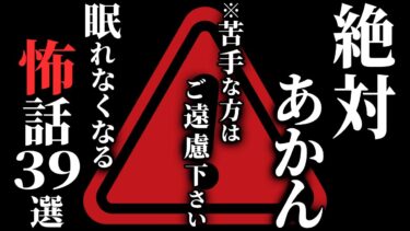 動画で見る⇒【怖い話総集編】[刺激強め] 苦手な方は絶対に見ないでください…2chの怖い話 厳選39話【ゆっくり怪談】【ゆっくりオカルトQ】