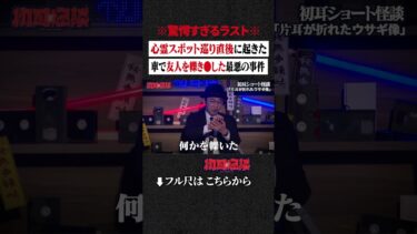 【初耳怪談】※驚愕すぎるラスト※ 心霊スポット巡り直後に起きた…車で友人を轢き●した最悪の事件 #shorts #short #切り抜き