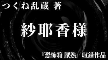 動画で見る⇒【朗読】 紗耶香様 【竹書房怪談文庫】【怖い話 怪談朗読】