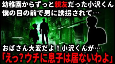 動画で見る⇒【怖い話】「おばさん！小沢君がさらわれた！」「え？ウチに男の子はいないけど…」ずっと親友だった小沢君が男に誘拐され、残されたランドセルを手に彼の母親に伝えたが…【ゆっくり】【ゆっくりシルエット】