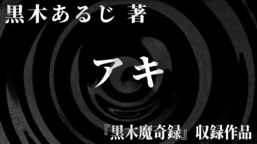 動画で見る⇒【朗読】 アキ 【竹書房怪談文庫】【怖い話 怪談朗読】