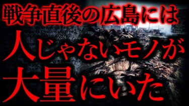 動画で見る⇒【短くて強烈に怖い話まとめ45】戦争直後の広島には幽霊か人間かわからないモノが大量にいたらしい…他【短編4話】【怖い話まとめch】