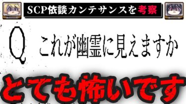 【おしえて!オカルト先生】【これが幽霊に見えますか】カンテサンスを考察【SCP依談をゆっくり解説】