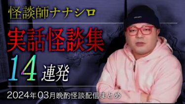 【七四六家】【怖い話・怪談】ナナシロ実話怪談集（2024年03月配信まとめ）【睡眠用・作業用にどうぞ】