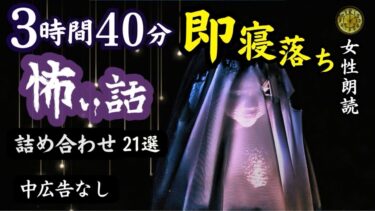 【怪談朗読と午前二時】【睡眠導入/怖い話】　途中広告なし/女声　詰め合わせ21選　【女性/怪談朗読/長編/ホラー/ミステリー/都市伝説】