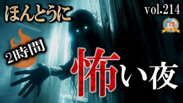 【怪談YouTuberルルナル】本当に２時間！【怖い話】 ほんとうに怖い夜 Vol 214【怪談,睡眠用,作業用,朗読つめあわせ,オカルト,ホラー,都市伝説】