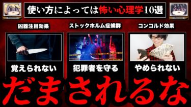 【おしえて!オカルト先生】【悪用厳禁】使い方によっては怖い心理学10選【ゆっくり解説】