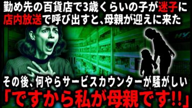 【ゆっくりシルエット】【怖い話】「迷子のお知らせをいたします…」百貨店で迷子になった3歳くらいの女の子。すぐに母親が迎えに来てくれひと安心。しかしその後、別の女性が私が母親だ！と名乗り出てきて…【ゆっくり】