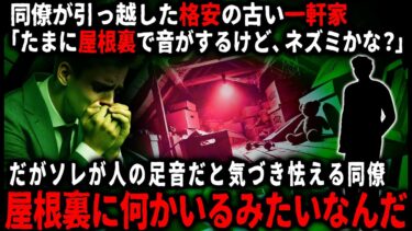 【ゆっくりシルエット】【怖い話】「頼むよ、屋根裏に何がいるか確認してくれ！」泣き出しそうな同僚を放っておけず…俺が嫌々ながら天井の板を外すと、そこにはとんでもないモノが…【ゆっくり】