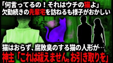 【ゆっくりシルエット】【怖い話】欠勤続きの先輩を心配して訪ねるも様子がおかしい…。猫のゲージには腐敗臭のするヌ個の人形があり…【ゆっくり】