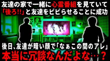 【ゆっくりシルエット】【怖い話】「お前の後ろに霊が！！」心霊番組を見ながらベタな嘘で友人をビビらせた俺。しかし後日友人が暗い表情で話しかけてきて…【ゆっくり】