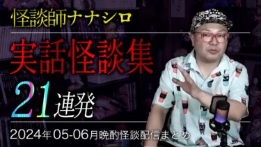 【七四六家】【怖い話・怪談】ナナシロ実話怪談集（2024年05月,06月配信まとめ）【睡眠用・作業用にどうぞ】