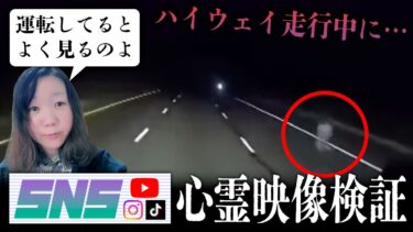 【七四六家】霊が視える人とハイウェイ走行中に半透明の何かが現れた映像を見た結果、絶賛運転免許取得中の霊が視える人の苦悩が垣間見れた…w【SNS心霊映像検証】