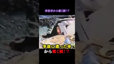 【恐怖映像紹介チャンネル】心霊映像!?事故に遭った車から覗く顔!?