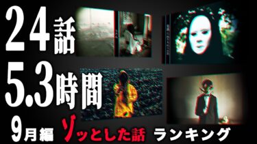 【ごまだんごの怪奇なチャンネル】【怖い話】2024年9月 ゾッとした話ランキング【怪談/朗読つめあわせ】