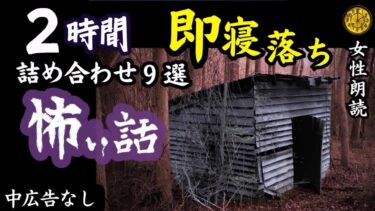 【怪談朗読と午前二時】【睡眠導入/怖い話】　途中広告なし/女声　詰め合わせ９選　【女性/怪談朗読/長編/ホラー/ミステリー/都市伝説】