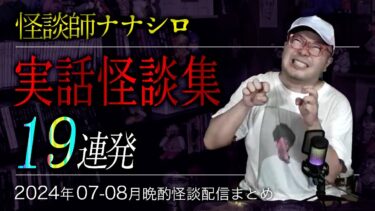 【七四六家】【怖い話・怪談】ナナシロ実話怪談集（2024年07月,08月配信まとめ）【睡眠用・作業用にどうぞ】