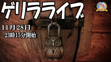 【怪談YouTuberルルナル】２３時開始　ゲリラライブ２０２４１１２８