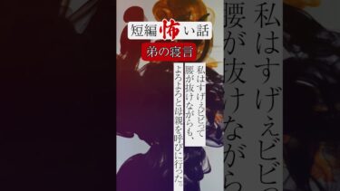 【りっきぃの夜話】弟の寝言　短編怖い話 #shorts #ショート #怪談朗読 #怖い話 #短編怖い話