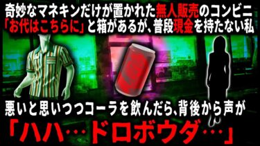 【ゆっくりシルエット】【怖い話】ド田舎でバスを逃し歩いていたら不気味なコンビニを発見。のどが渇いたのでジュースを買おうとしたが、そこはマネキンが置いてあるだけで人はおらず…【ゆっくり】