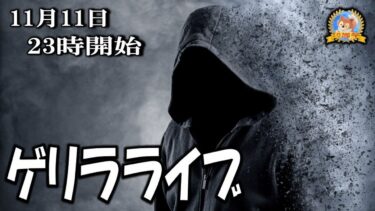 【怪談YouTuberルルナル】２３時開始　ゲリラライブ２２０２４１１１１