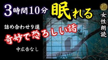 【怪談朗読と午前二時】【睡眠導入/怖い話】　途中広告なし/女声　詰め合わせ９選　【女性/怪談朗読/長編/ホラー/ミステリー/都市伝説】