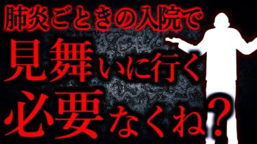 【怖い話まとめch】【人間の怖い話まとめ438】嫁母が肺炎で入院→飛行機代を出したくない…他【短編4話】