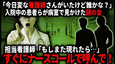 【ゆっくりシルエット】【怖い話】「変な看護師さんみたいな人がいたんだけど誰かな？」患者が見かけた謎の女性…。それを聞いた担当看護師は急に真顔になり…【ゆっくり】