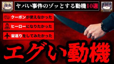 【おしえて!オカルト先生】ゾッとするヤバい動機の事件10選【ゆっくり解説】