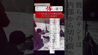 【りっきぃの夜話】二十世紀最大の未解決事件　ディアトロフ峠事件　誰かにきっと教えたくなる怖い雑学 #shorts #ショート #怪談朗読 #怖い話 #怖い雑学