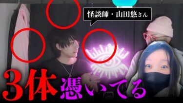 【七四六家】ゲストに怪談師の山田悠さんを呼んだ回の晩酌怪談ライブ配信をくまこに視てもらったら、山田さんの左右と頭の上に3体のおじさん霊がいた…【晩酌怪談配信検証】