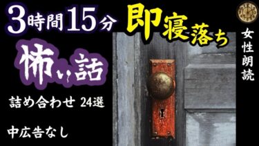 【怪談朗読と午前二時】【睡眠導入/怖い話】　途中広告なし/女声　詰め合わせ24選　【女性/怪談朗読/長編/ホラー/ミステリー/都市伝説】