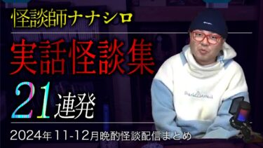 【七四六家】【怖い話・怪談】ナナシロ実話怪談集（2024年11月,12月配信まとめ）【睡眠用・作業用にどうぞ】