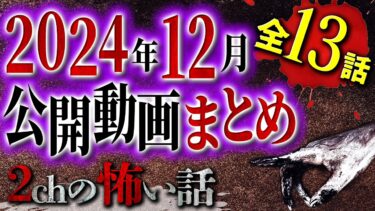 【フシギミステリー倶楽部】【2chの怖い話】 2024年12月の公開動画 全13話まとめSP【洒落怖・朗読】【テーマ別】