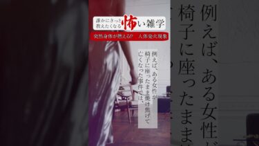 【りっきぃの夜話】突然身体が燃える！？　人体発火現象　誰かにきっと教えたくなる怖い雑学 #shorts #ショート #怪談朗読 #怖い話 #怖い雑学