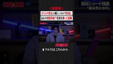 【初耳怪談】※禁足地※ 立ち入り禁止の廃トンネルで肝試し… あわや滑落事故!?若者を襲った悲劇 #shorts #short #切り抜き