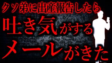 【怖い話まとめch】【人間の怖い話まとめ533】母が我が家に娘が産まれた事をクソ弟に伝えた。案の定吐き気がするメール…他【短編5話】